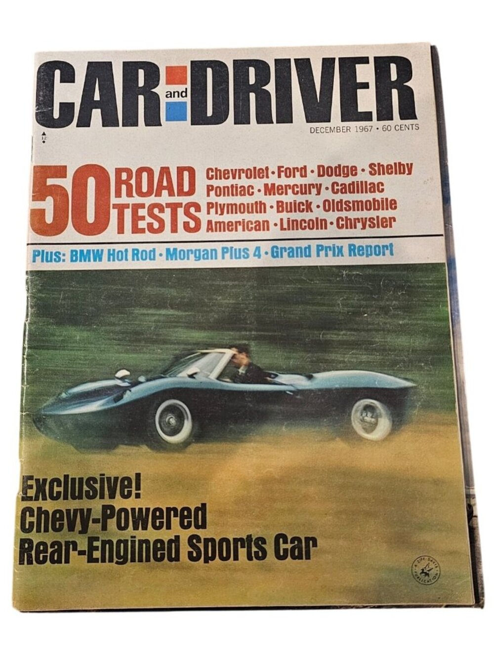 Car and Driver December 1967 50 Road Tests BMW Hot Rod Chevy Sports Car Magazine